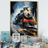 Abstract Train Fluid Motion - Train Canvas Wall Art