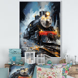 Abstract Train Fluid Motion - Train Canvas Wall Art