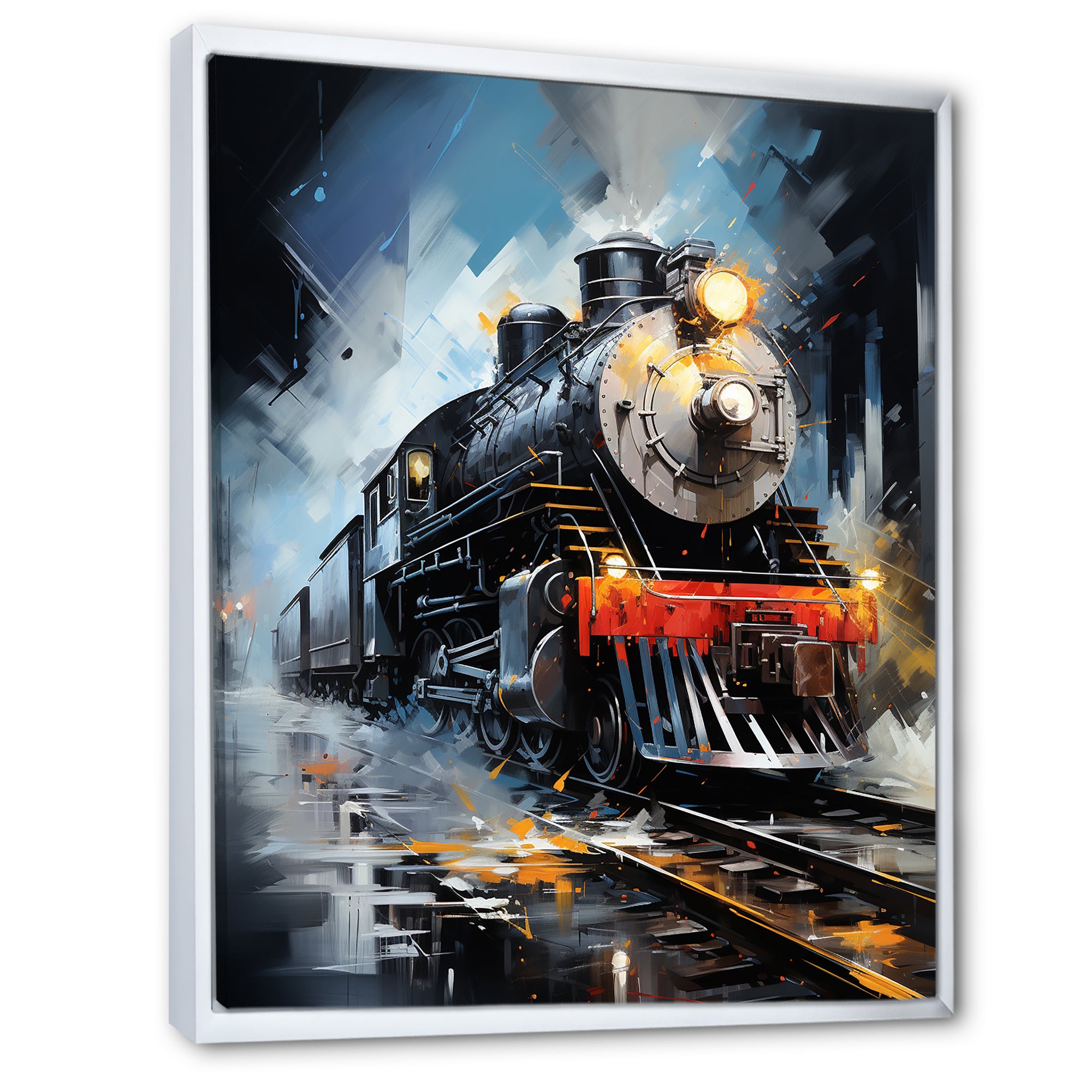 Abstract Train Fluid Motion - Train Canvas Wall Art