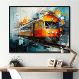 Train Fragmented Rhythm - Train Canvas Wall Art