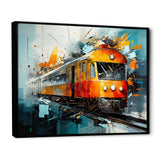 Train Fragmented Rhythm - Train Canvas Wall Art