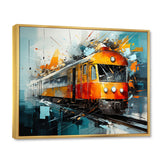 Train Fragmented Rhythm - Train Canvas Wall Art