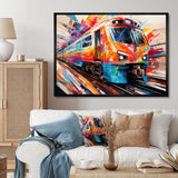 Train Fusion Of Lines - Train Canvas Wall Art