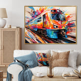 Train Fusion Of Lines - Train Canvas Wall Art