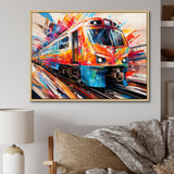 Train Fusion Of Lines - Train Canvas Wall Art