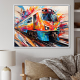Train Fusion Of Lines - Train Canvas Wall Art