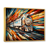 Abstract Train Geometric Express I - Train Canvas Wall Art