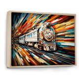 Abstract Train Geometric Express I - Train Canvas Wall Art