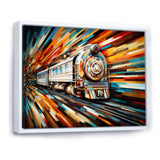 Abstract Train Geometric Express I - Train Canvas Wall Art