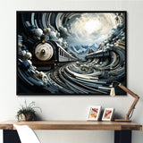 Train Geometric Momentum I - Train Canvas Wall Art