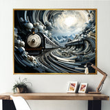 Train Geometric Momentum I - Train Canvas Wall Art