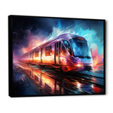 Abstract Train Luminous Journeys - Train Canvas Wall Art