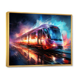 Abstract Train Luminous Journeys - Train Canvas Wall Art