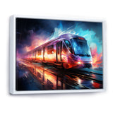 Abstract Train Luminous Journeys - Train Canvas Wall Art