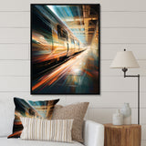 Train Luminous Trail Lights I - Train Canvas Wall Art