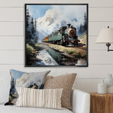 Train Majestic Passage Pointillism I - Train Canvas Wall Art