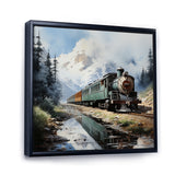 Train Majestic Passage Pointillism I - Train Canvas Wall Art