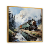 Train Majestic Passage Pointillism I - Train Canvas Wall Art