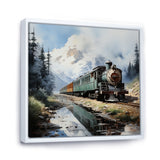 Train Majestic Passage Pointillism I - Train Canvas Wall Art