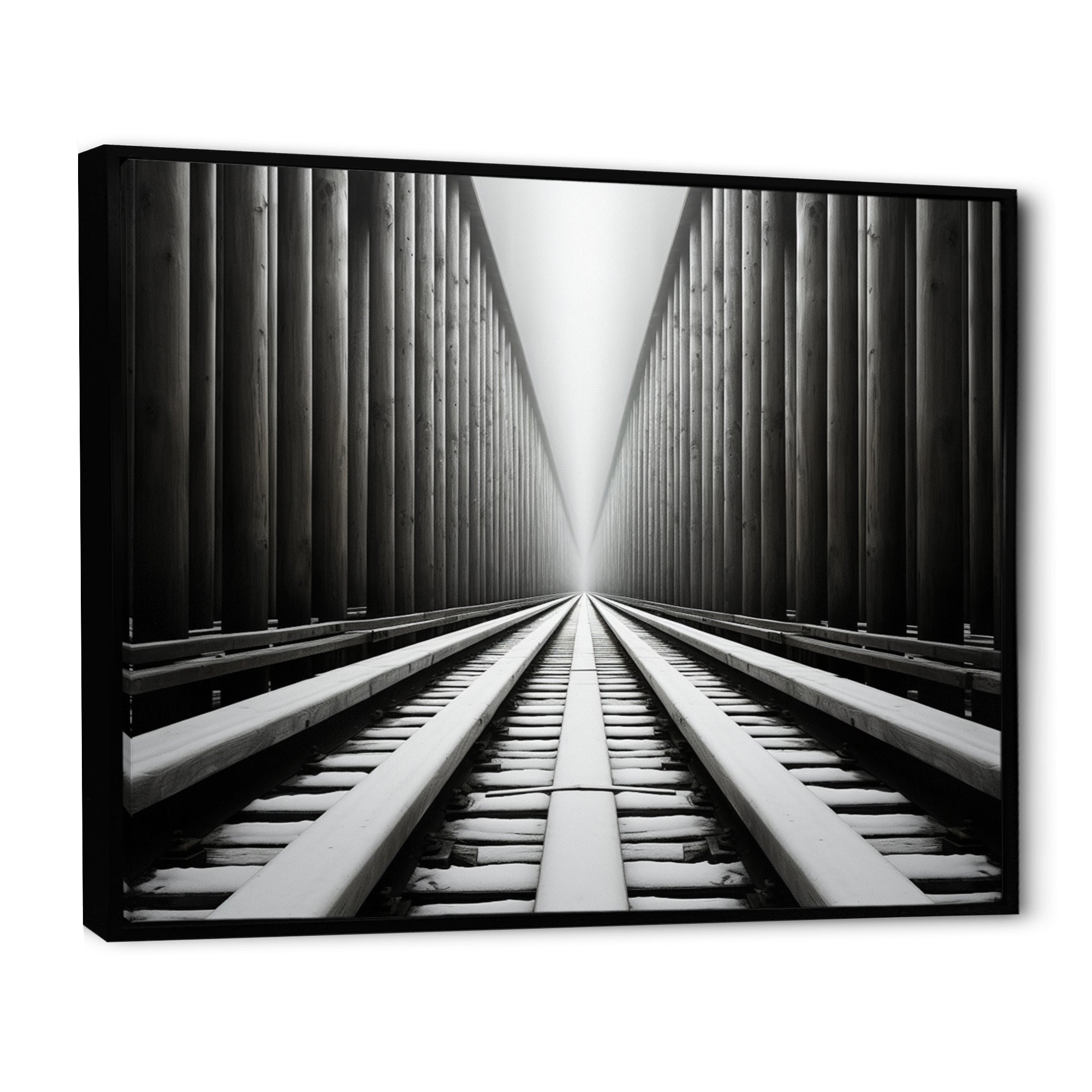 Train Minimalist Tracks I - Train Canvas Wall Art