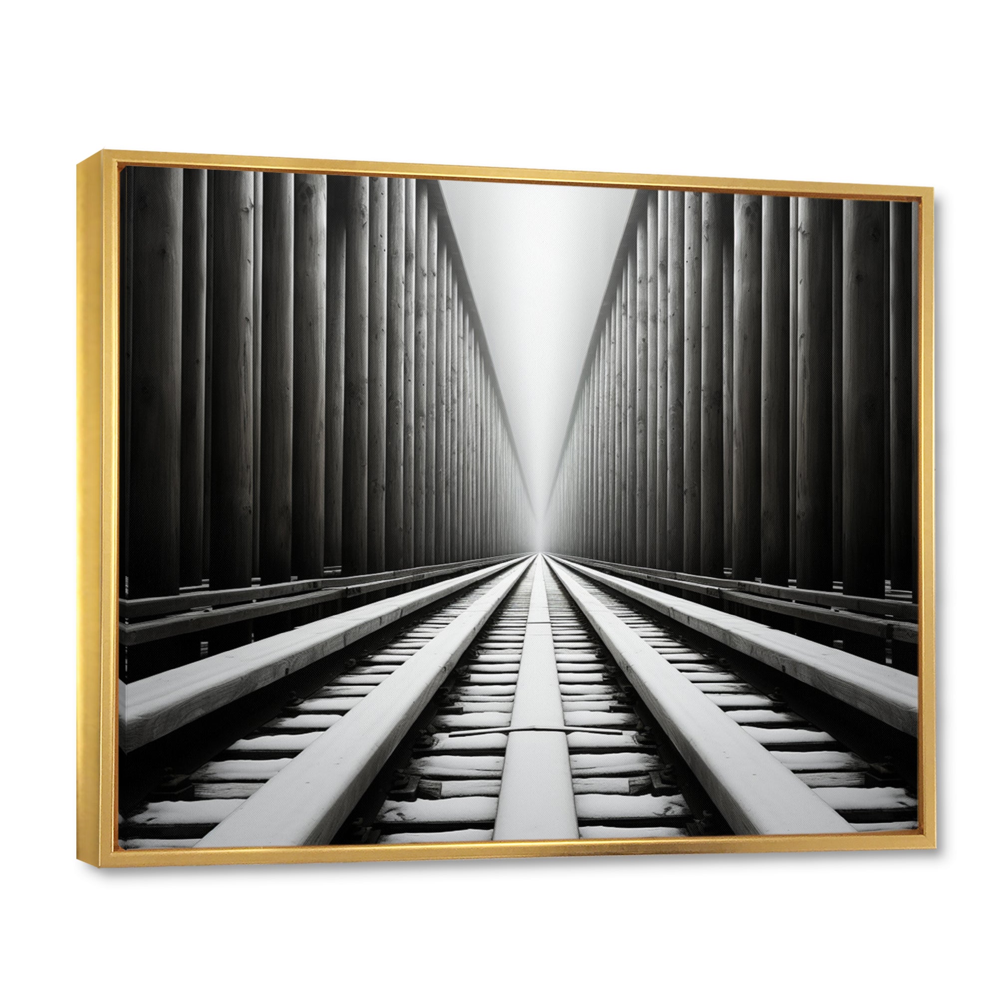 Train Minimalist Tracks I - Train Canvas Wall Art