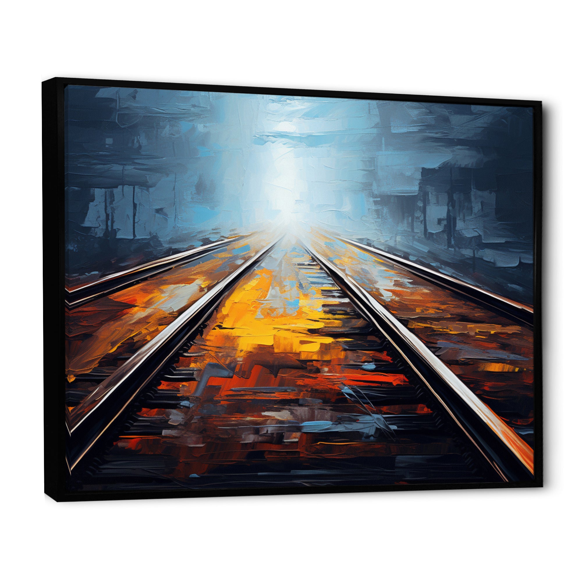 Train Serene Railways Track - Train Canvas Wall Art