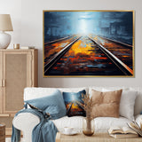 Train Serene Railways Track - Train Canvas Wall Art