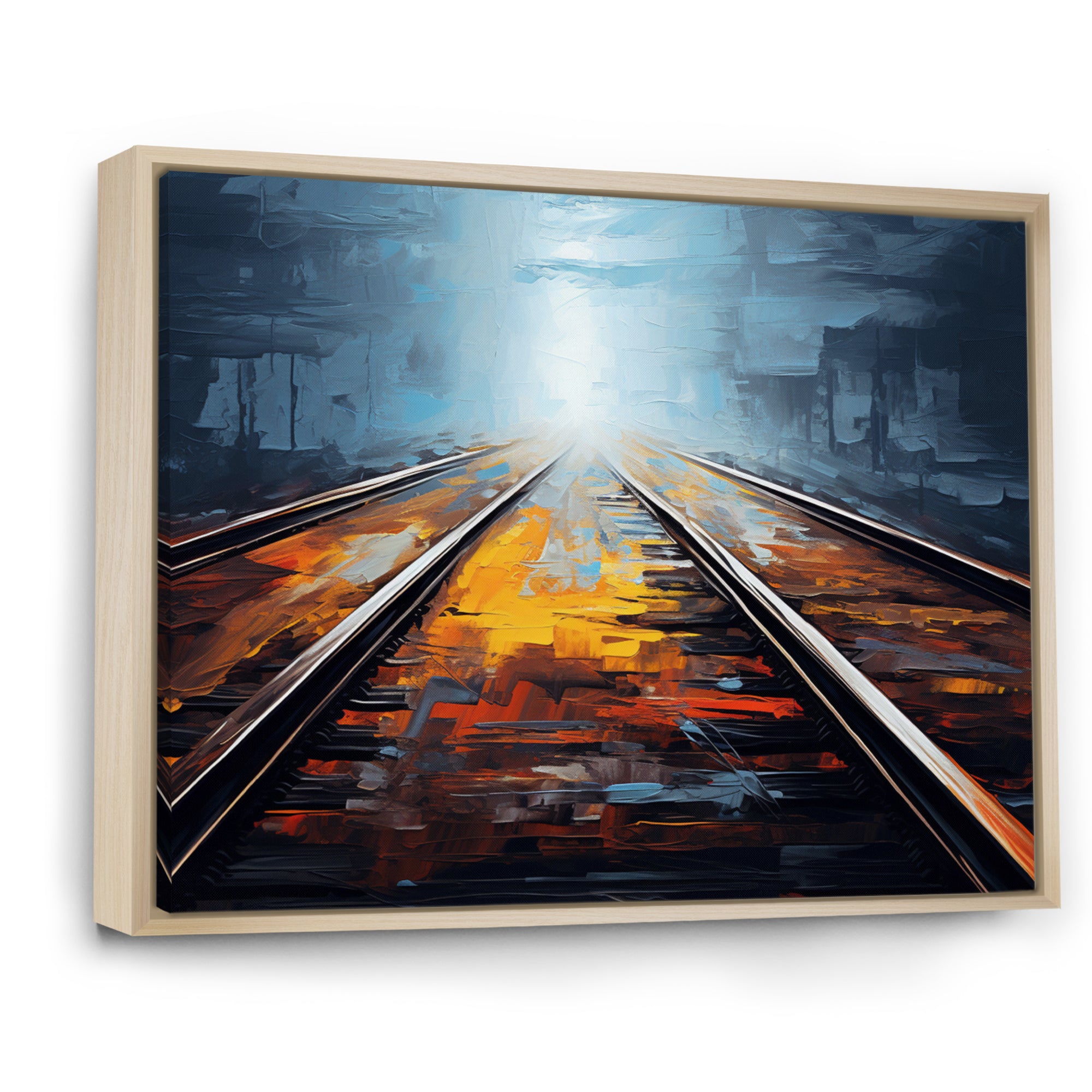 Train Serene Railways Track - Train Canvas Wall Art