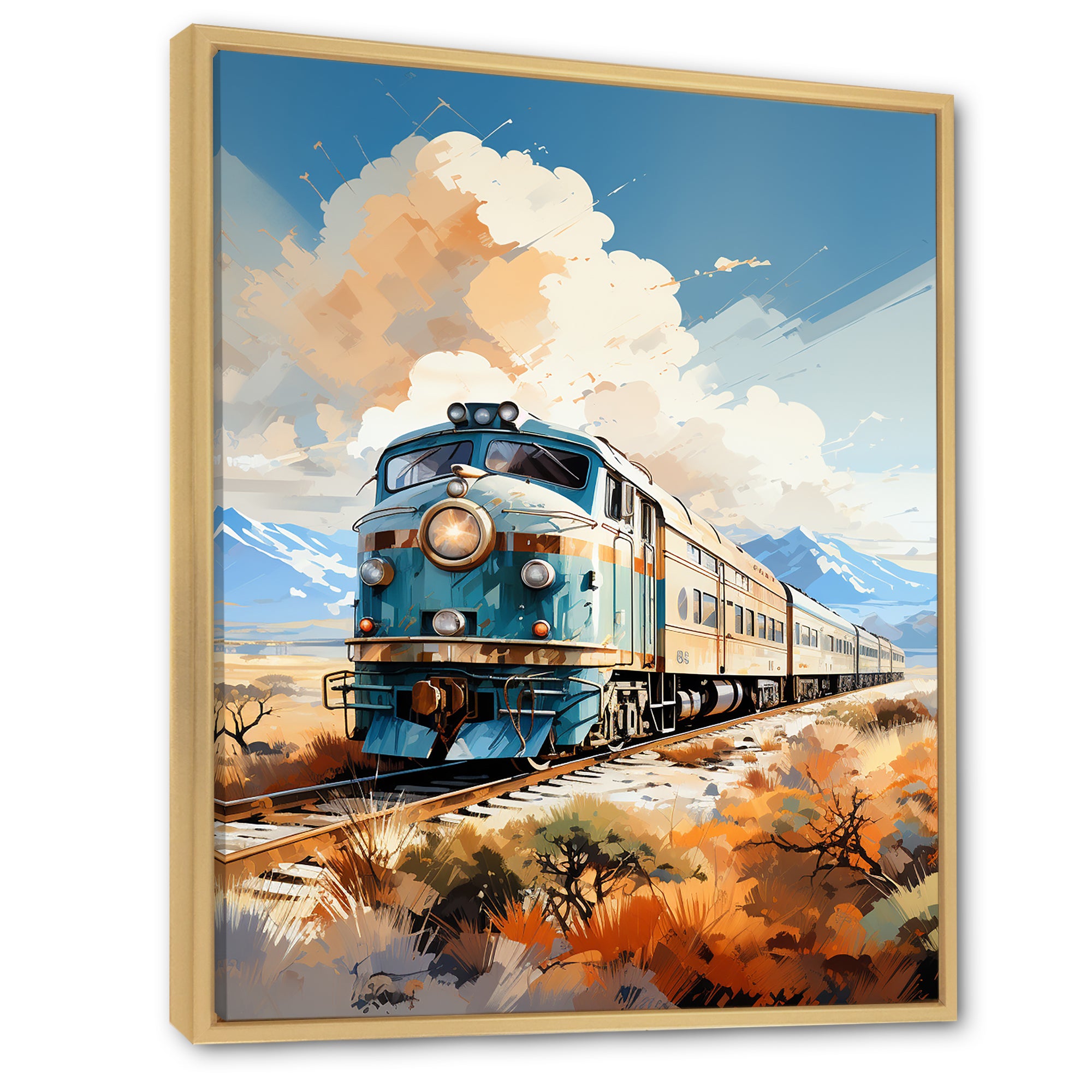 Abstract Train Sublime Landscapes I - Train Canvas Wall Art