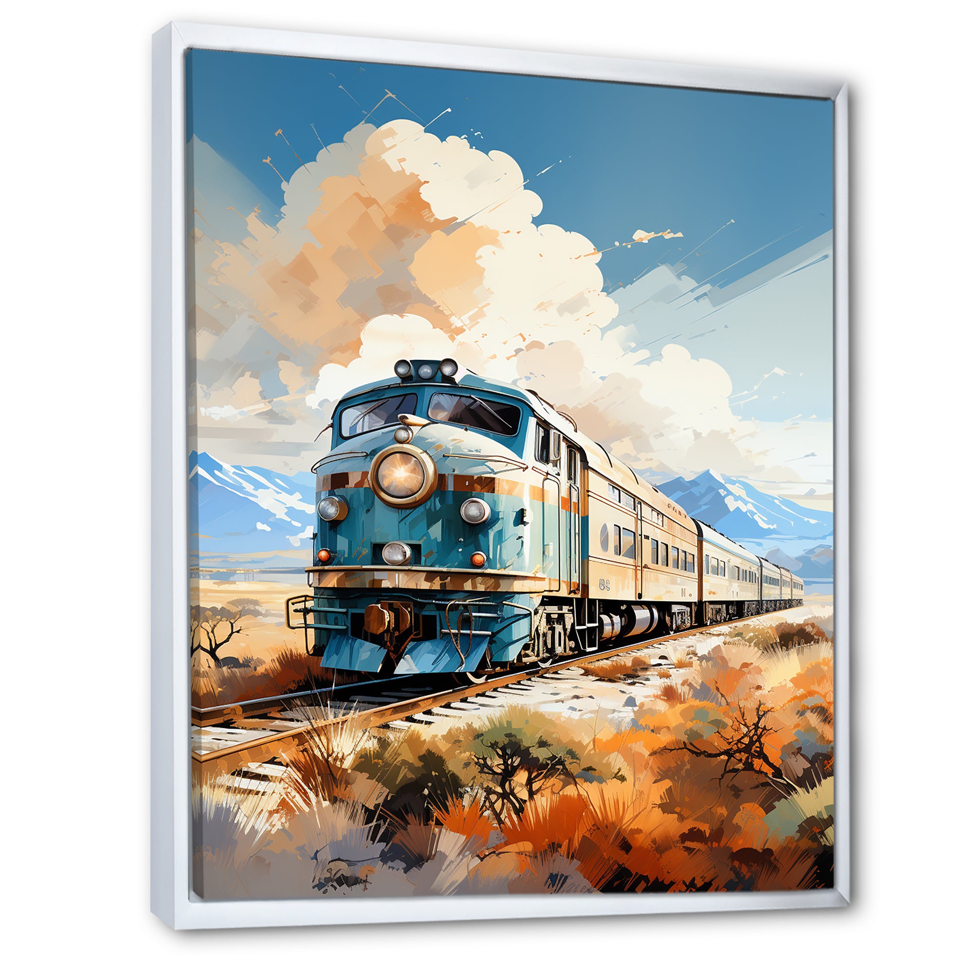 Abstract Train Sublime Landscapes I - Train Canvas Wall Art