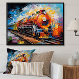 Abstract Train Synesthetic Symphonies - Train Canvas Wall Art