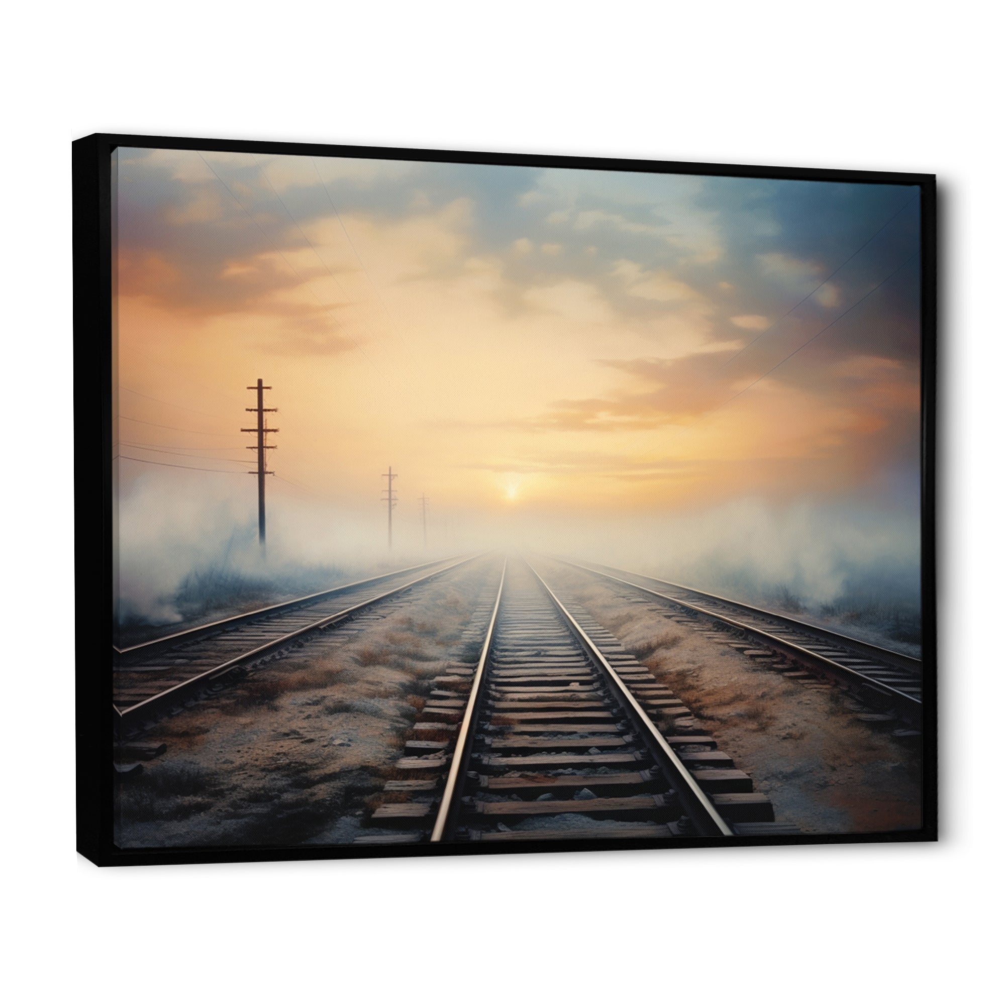 Train Transcendent Tracks - Train Canvas Wall Art
