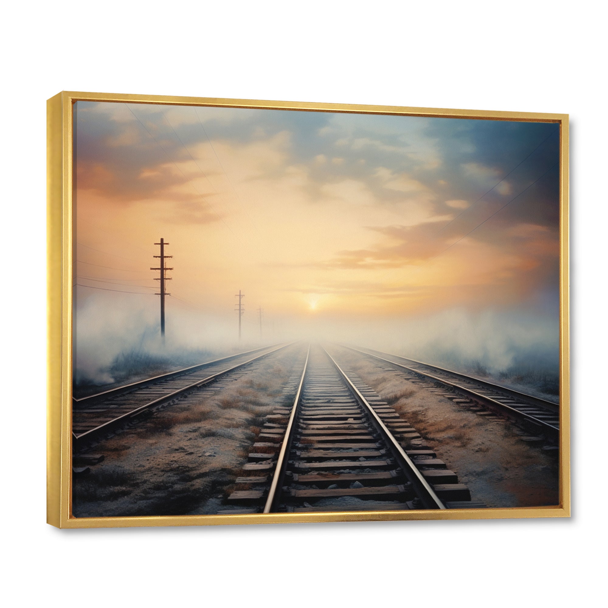 Train Transcendent Tracks - Train Canvas Wall Art