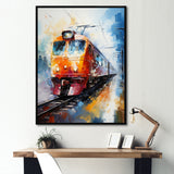 Abstract Train Vibrant Motion I - Train Canvas Wall Art