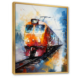 Abstract Train Vibrant Motion I - Train Canvas Wall Art