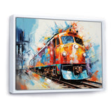 Abstract Train Vibrant Rails - Train Canvas Wall Art