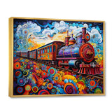 Abstract Train Whimsical Journey I - Train Canvas Wall Art