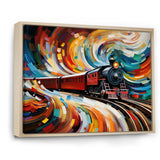 Abstract Train Whirling Momentum - Train Canvas Wall Art