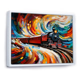 Abstract Train Whirling Momentum - Train Canvas Wall Art