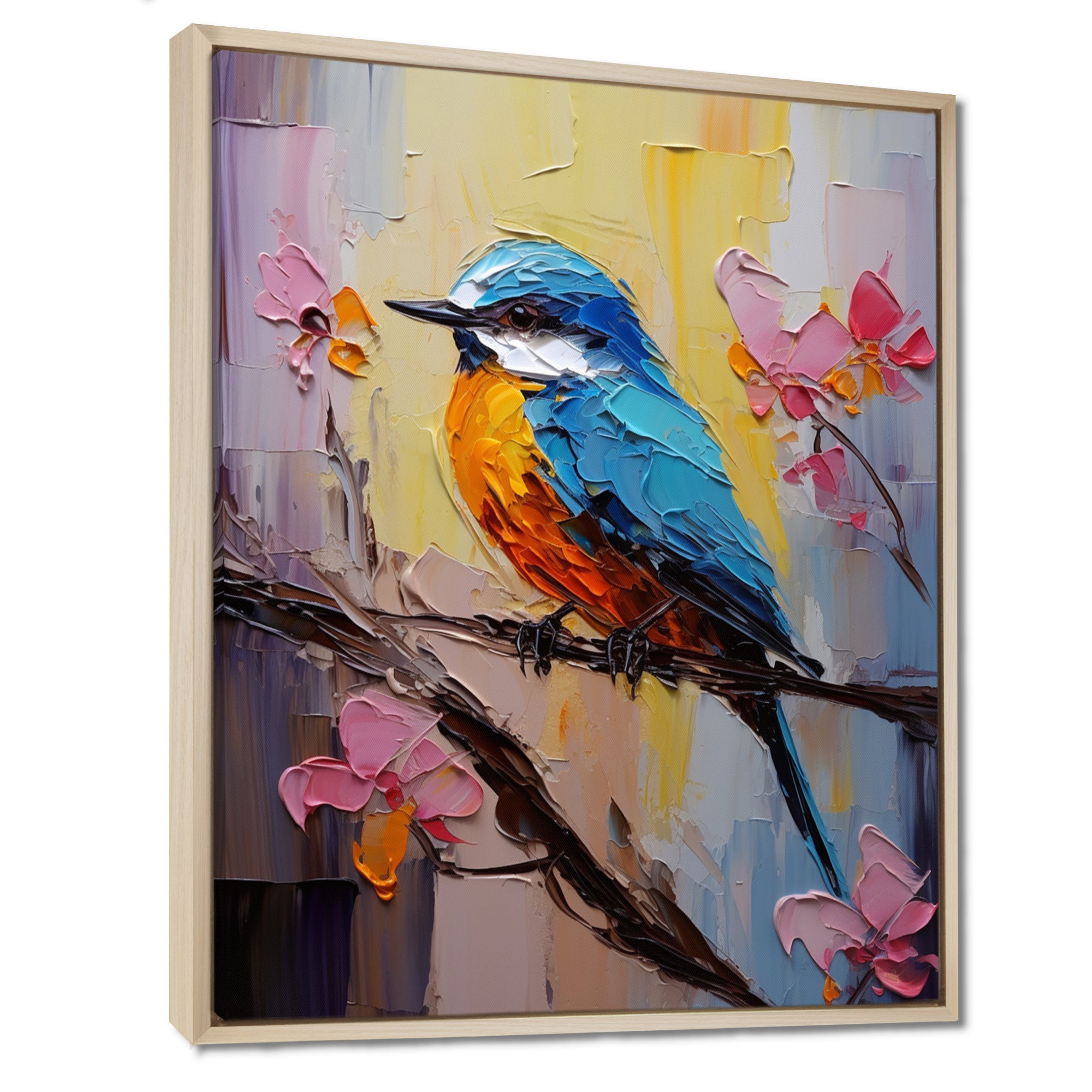 Bluebird Serenade Painting - Bird Wall Decor