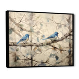 Bluebird Serenade Vintage Waterpainting - Blue Bird Wall Art