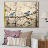 Bluebird Serenade Vintage Waterpainting - Blue Bird Wall Art