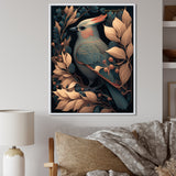 Cardinal Bird In Faded Retro Tones - Bird Home Decor Art