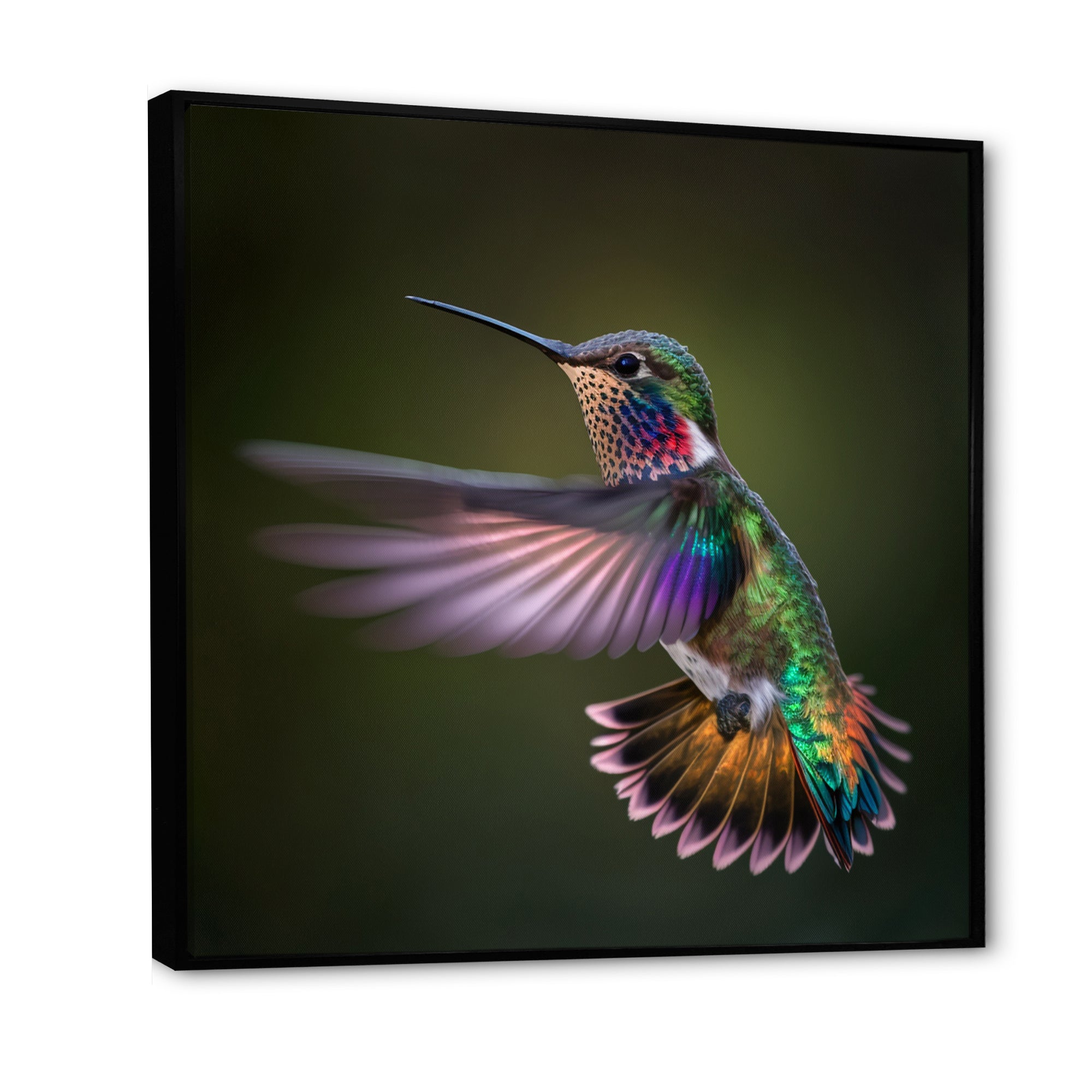 Purple Colibri Hovering Nature Photography - Bird Wall Decor