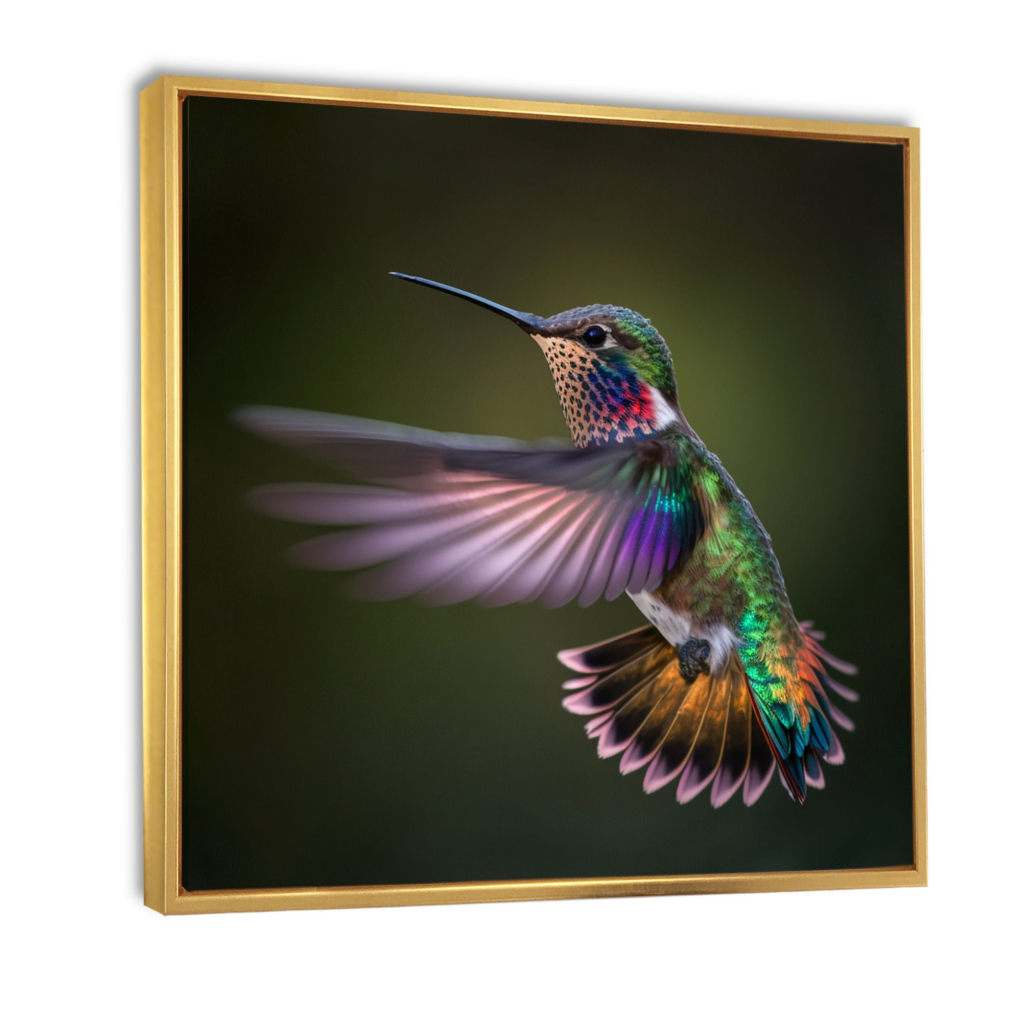 Purple Colibri Hovering Nature Photography - Bird Wall Decor