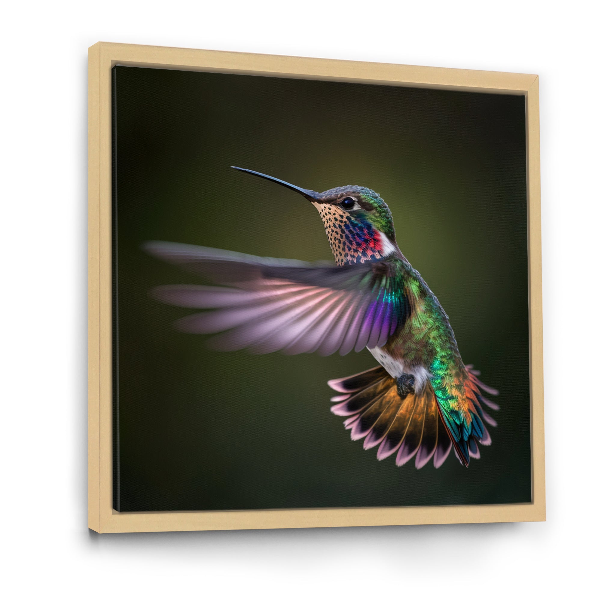 Purple Colibri Hovering Nature Photography - Bird Wall Decor