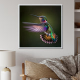 Purple Colibri Hovering Nature Photography - Bird Wall Decor
