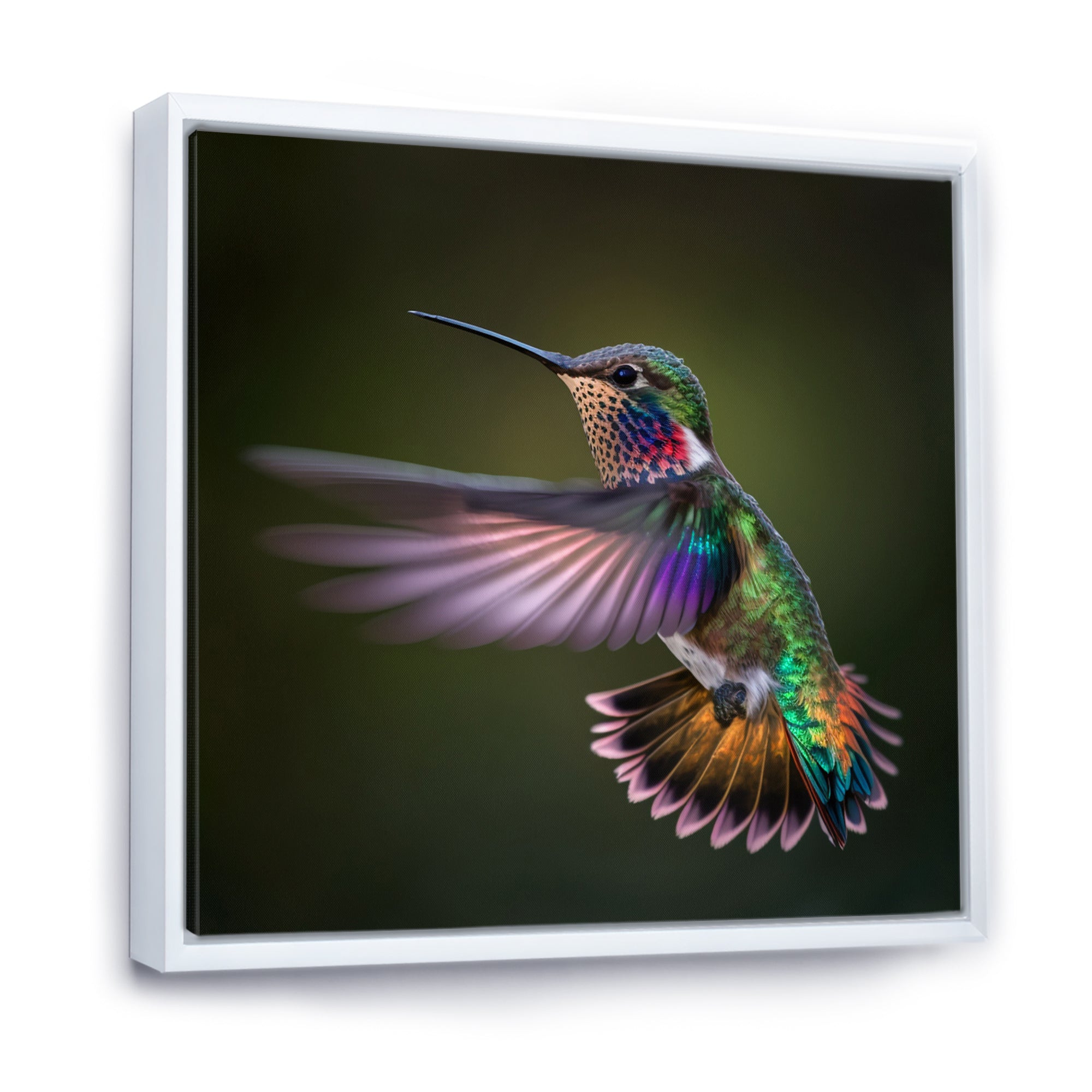 Purple Colibri Hovering Nature Photography - Bird Wall Decor