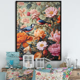 Tropical Birds In Paradise Flower field Painting - Bird Wall Art Prints