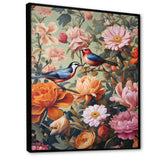 Tropical Birds In Paradise Flower field Painting - Bird Wall Art Prints